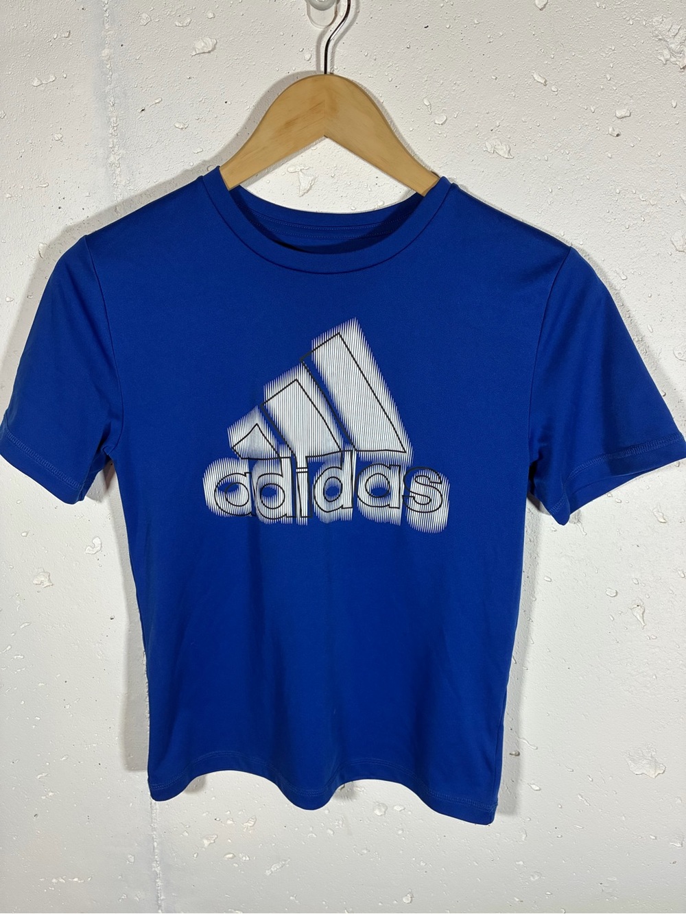 adidas Blue Short-Sleeve Logo Tee